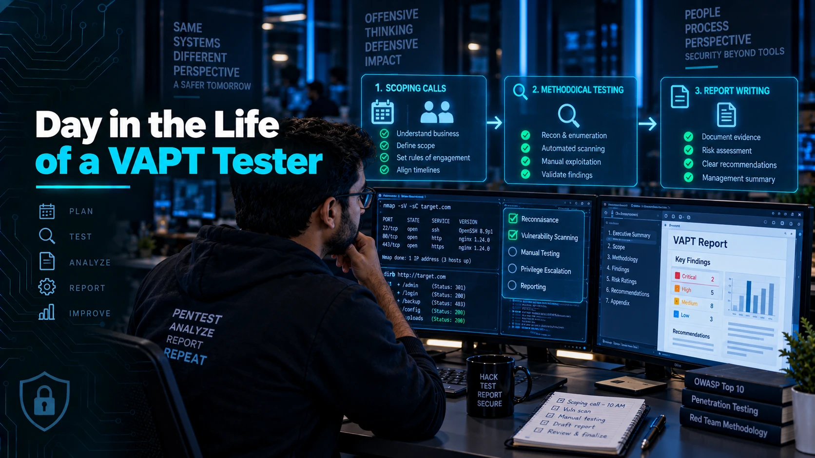 Cover image: What Does a Day in the Life of a VAPT Tester Actually Look Like?